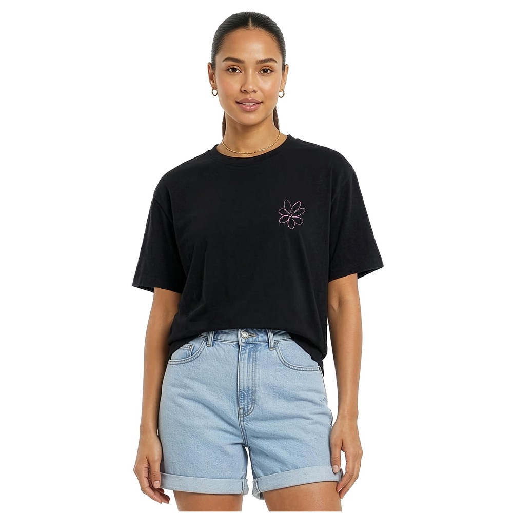 Urban Classics - Here For Matcha Loose Tshirt Femme - Noir